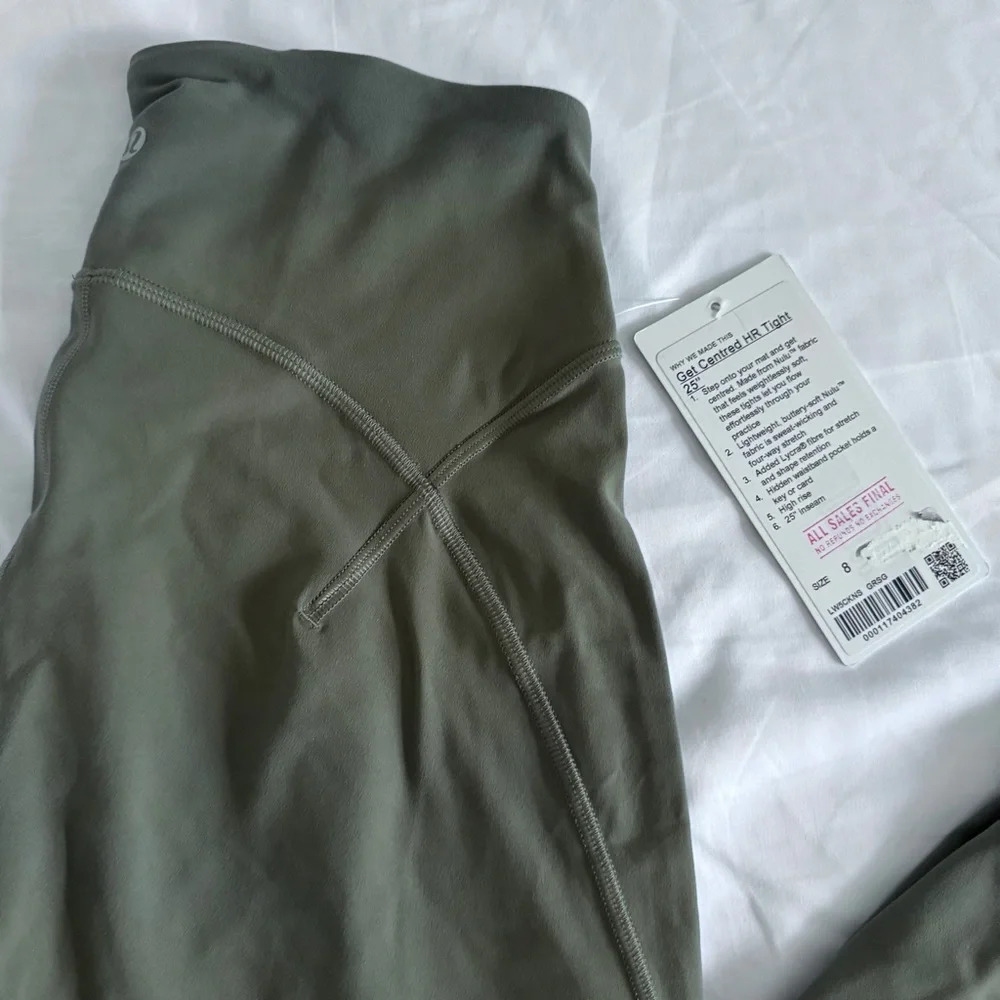 🆕💚 Lululemon Get Centred HR Tight 25” - Green Sage - Picture 2 of 11